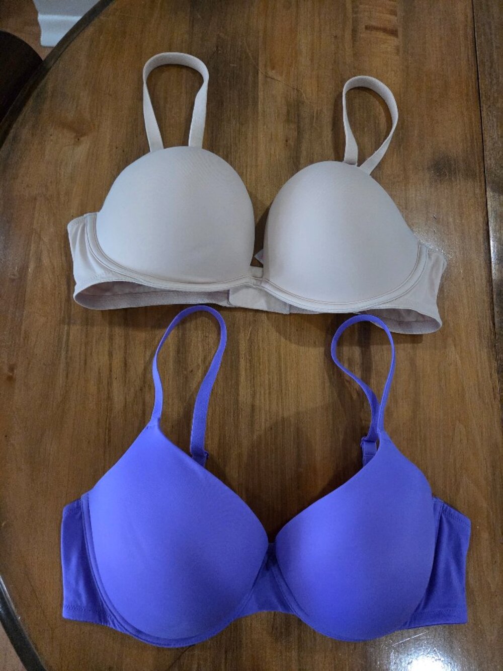 2 PINK Victoria's Secret Wear Everywhere Push Up Bras (1 Push, 1 Super Push)